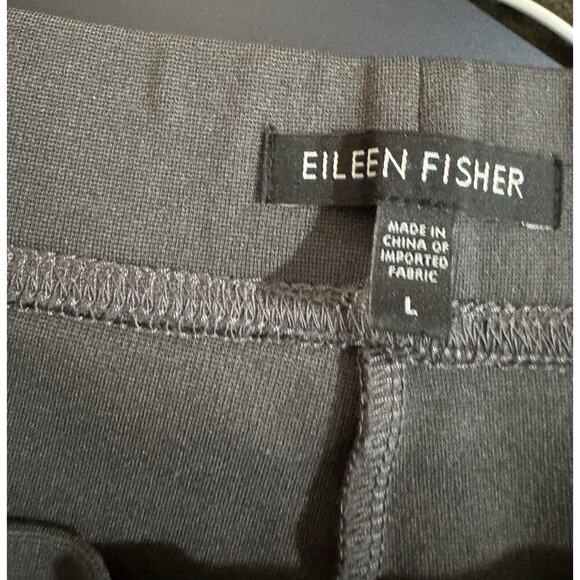 Eileen Fisher Women's Sz. L Grey Pull On Stretch Straight Leg Pants - Picture 4 of 5